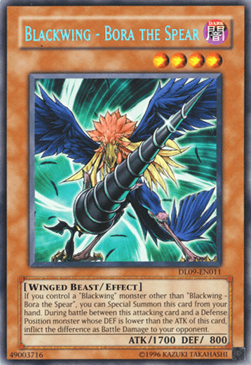 Blackwing - Bora the Spear (Blue) [DL09-EN011] Rare (ONLINE ORDER ONLY)