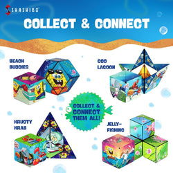 SHASHIBO Magnetic Puzzle Cube: Spongebob Squarepants - Beach Buddies (ONLINE ORDER ONLY)