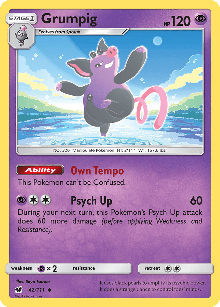 Grumpig (42/111) [Sun & Moon: Crimson Invasion] (Online Only)