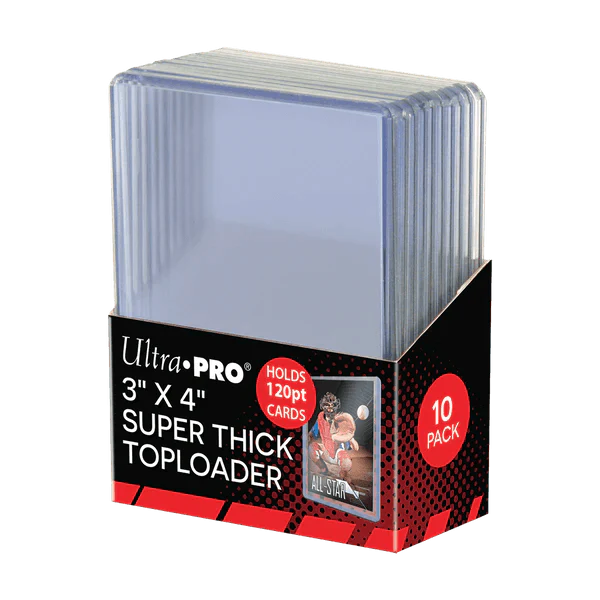 3" x 4" Clear Super Thick 120PT Toploaders (10ct) (ONLINE ORDER ONLY)