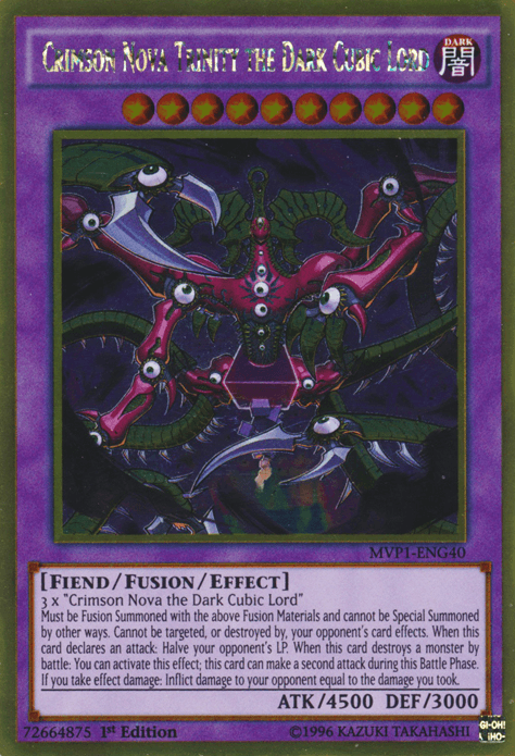 Crimson Nova Trinity the Dark Cubic Lord [MVP1-ENG40] Gold Rare (ONLINE ORDER ONLY)
