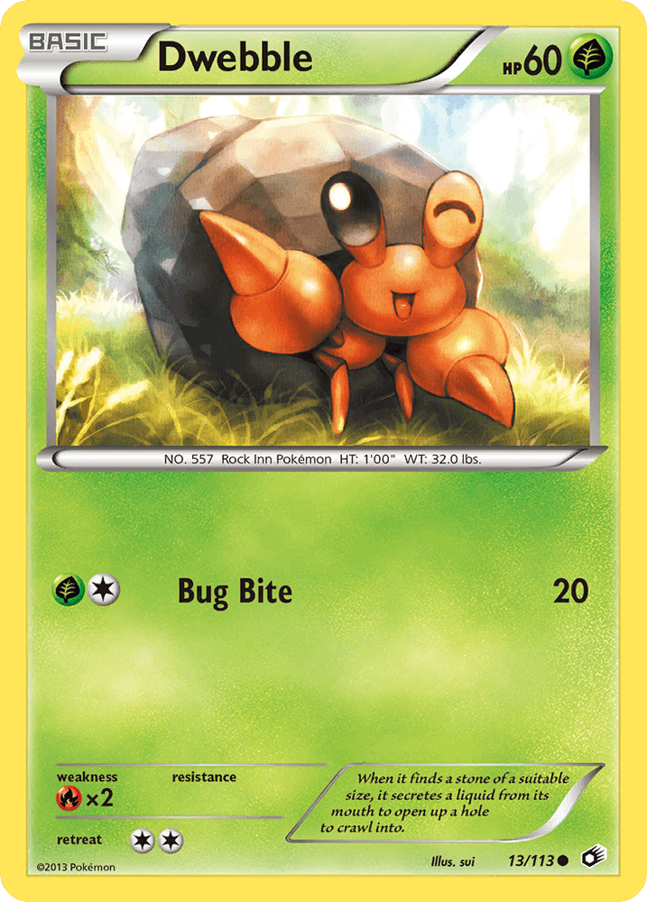 Dwebble (13/113) [Black & White: Legendary Treasures] (Online Only)