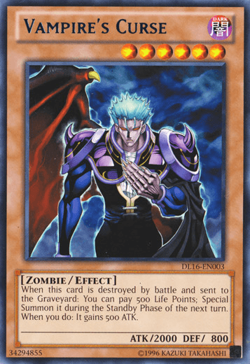 Vampire's Curse (Blue) [DL16-EN003] Rare (ONLINE ORDER ONLY)