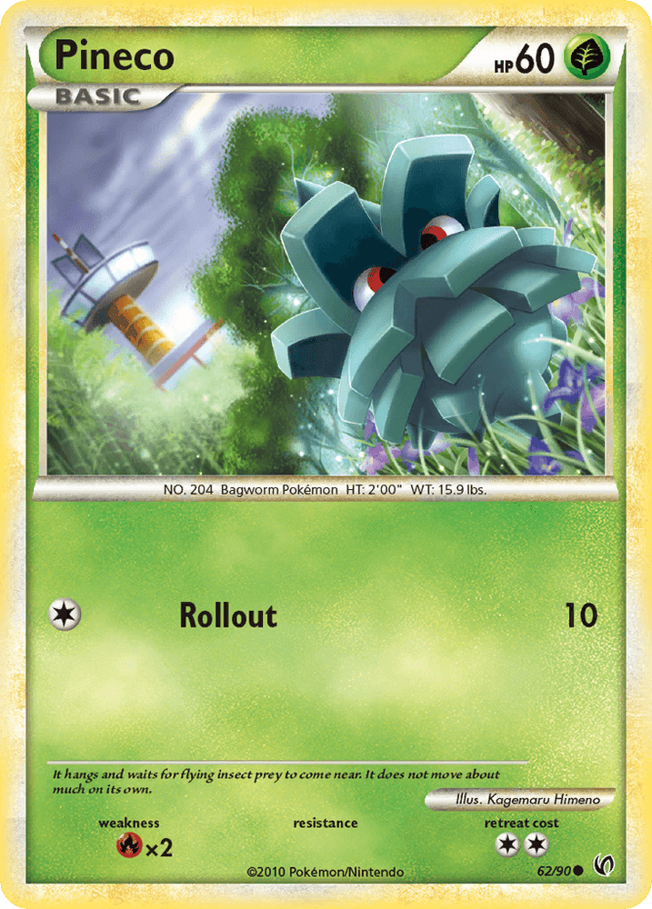 Pineco (62/90) [HeartGold & SoulSilver: Undaunted] (Online Only)
