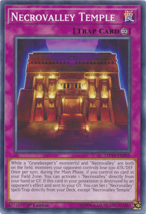 Necrovalley Temple [MP19-EN205] Common (ONLINE ORDER ONLY)
