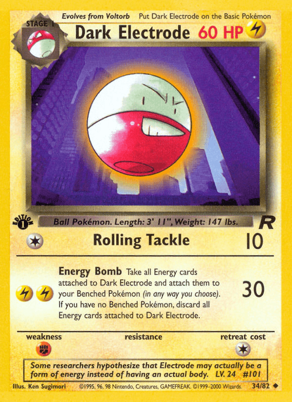 Dark Electrode (34/82) [Team Rocket 1st Edition] (Online Only)