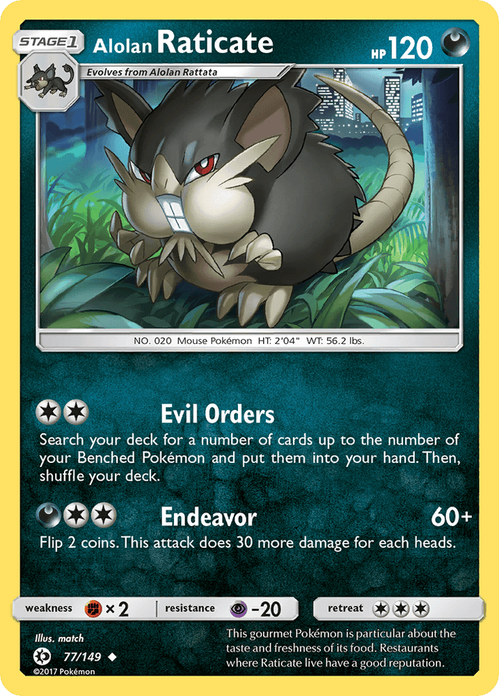 Alolan Raticate (77/149) [Sun & Moon: Base Set] (Online Only)