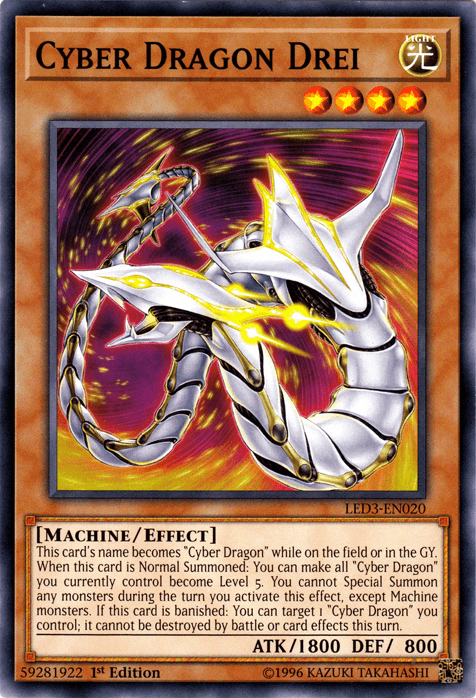 Cyber Dragon Drei [LED3-EN020] Common (ONLINE ORDER ONLY)