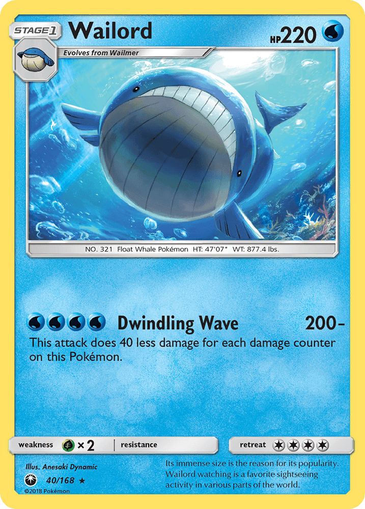 Wailord (40/168) [Sun & Moon: Celestial Storm] (Online Only)