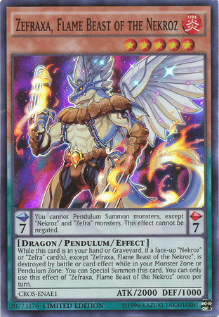 Zefraxa, Flame Beast of the Nekroz [CROS-ENAE1] Super Rare (ONLINE ORDER ONLY)