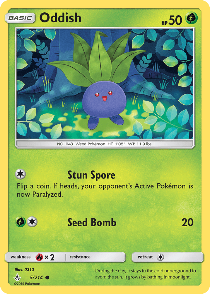Oddish (5/214) [Sun & Moon: Unbroken Bonds] (Online Only)