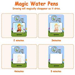 Alphabet Water Coloring Cards with 2 Magic Water Pens (ONLINE ORDER ONLY)
