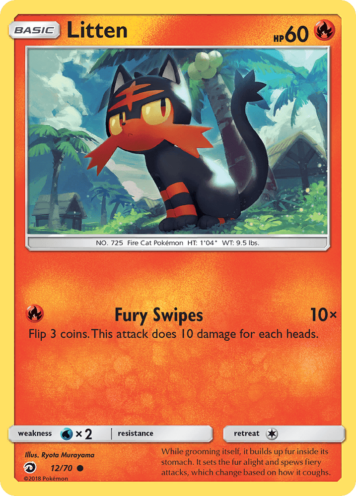 Litten (12/70) [Sun & Moon: Dragon Majesty] (Online Only)