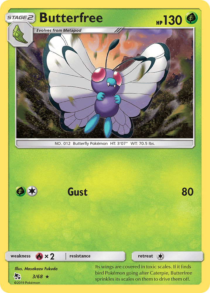Butterfree (3/68) [Sun & Moon: Hidden Fates] (Online Only)