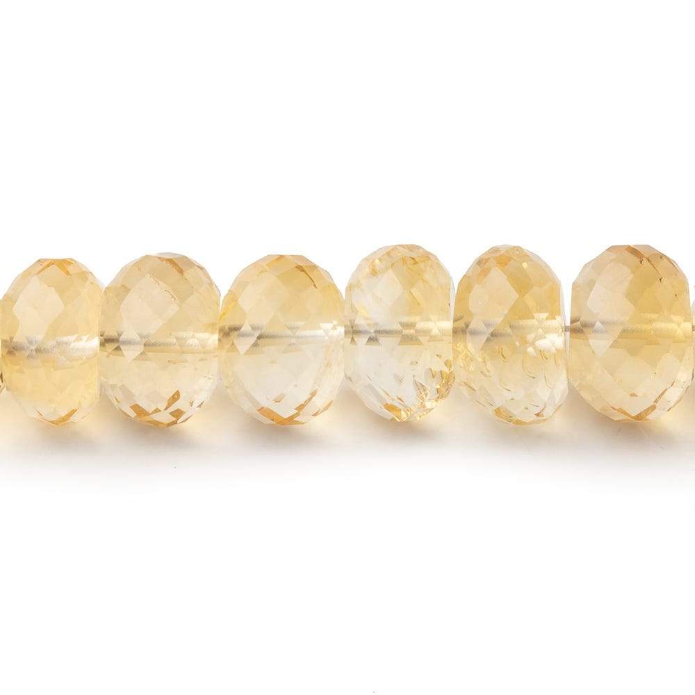 8.5-13mm Citrine Faceted Rondelle Beads 8.5 inch 33 pieces (ONLINE ORDER ONLY)