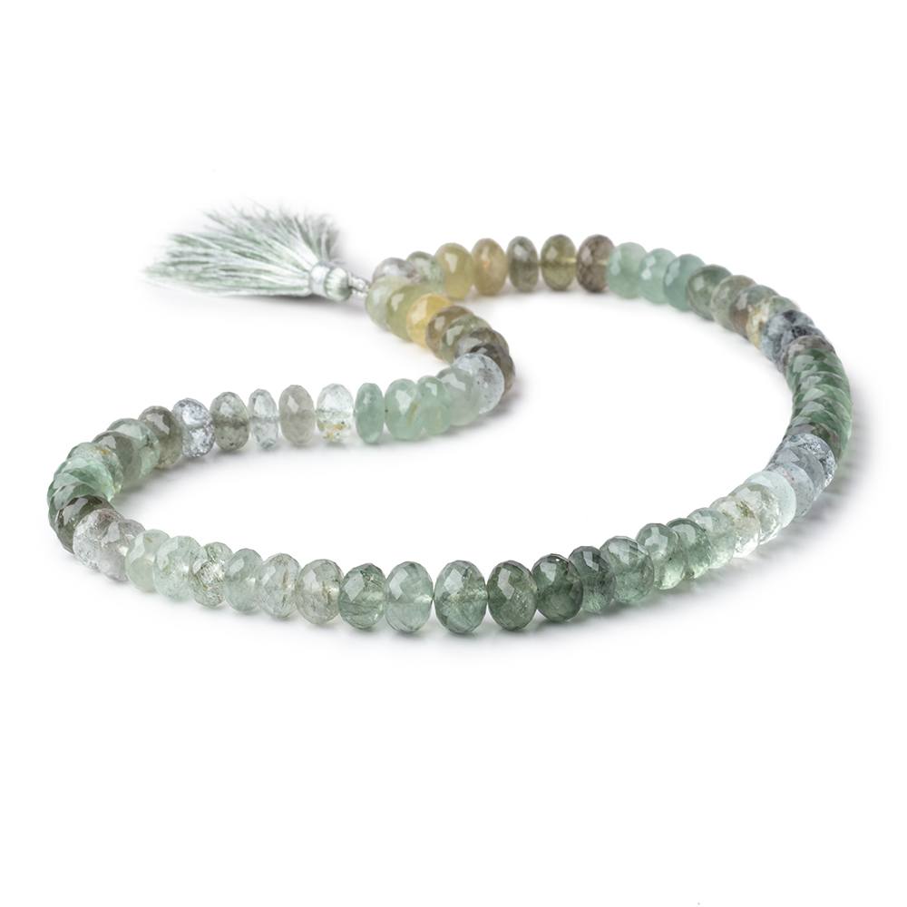 8.5mm Moss Aquamarine Beads Faceted Rondelle Beads 15 inch 76 pieces (ONLINE ORDER ONLY)