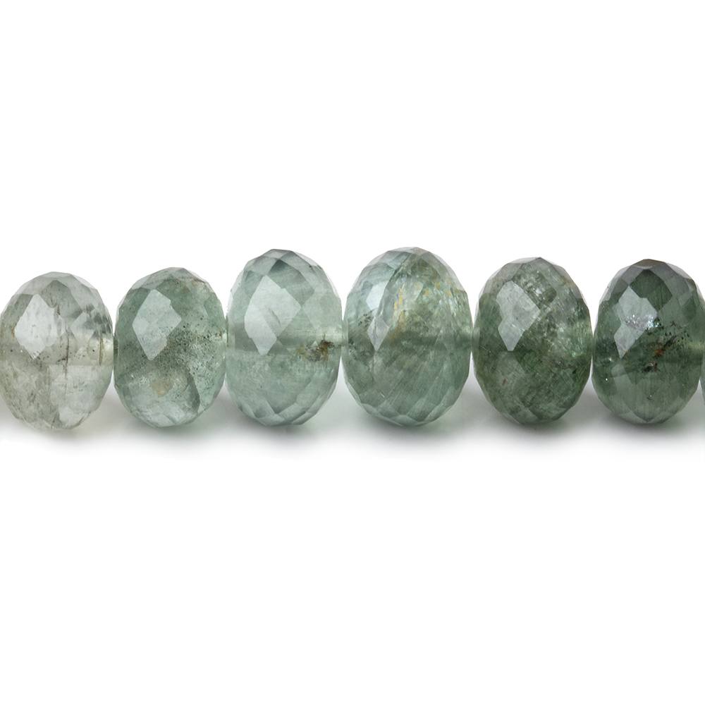 8.5mm Moss Aquamarine Beads Faceted Rondelle Beads 15 inch 76 pieces (ONLINE ORDER ONLY)