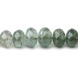 8.5mm Moss Aquamarine Beads Faceted Rondelle Beads 15 inch 76 pieces (ONLINE ORDER ONLY)