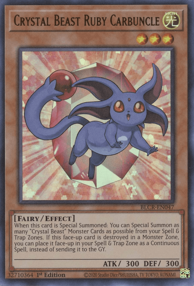 Crystal Beast Ruby Carbuncle [BLCR-EN047] Ultra Rare (ONLINE ORDER ONLY)