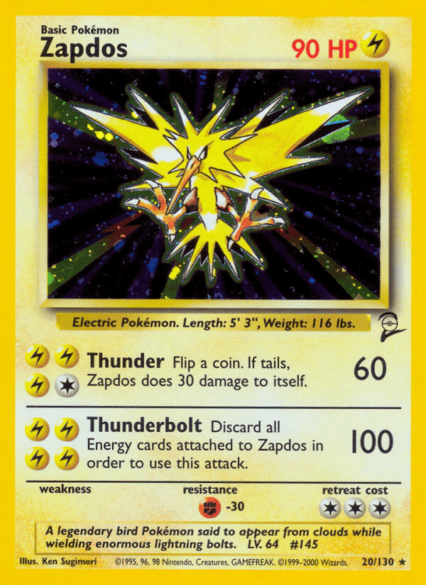 Zapdos (20/130) [Base Set 2] (Online Only)