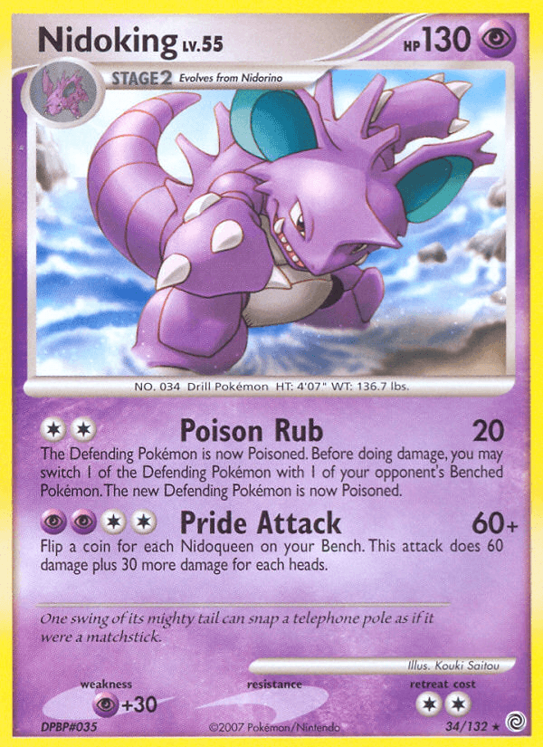 Nidoking (34/132) [Diamond & Pearl: Secret Wonders] (Online Only)