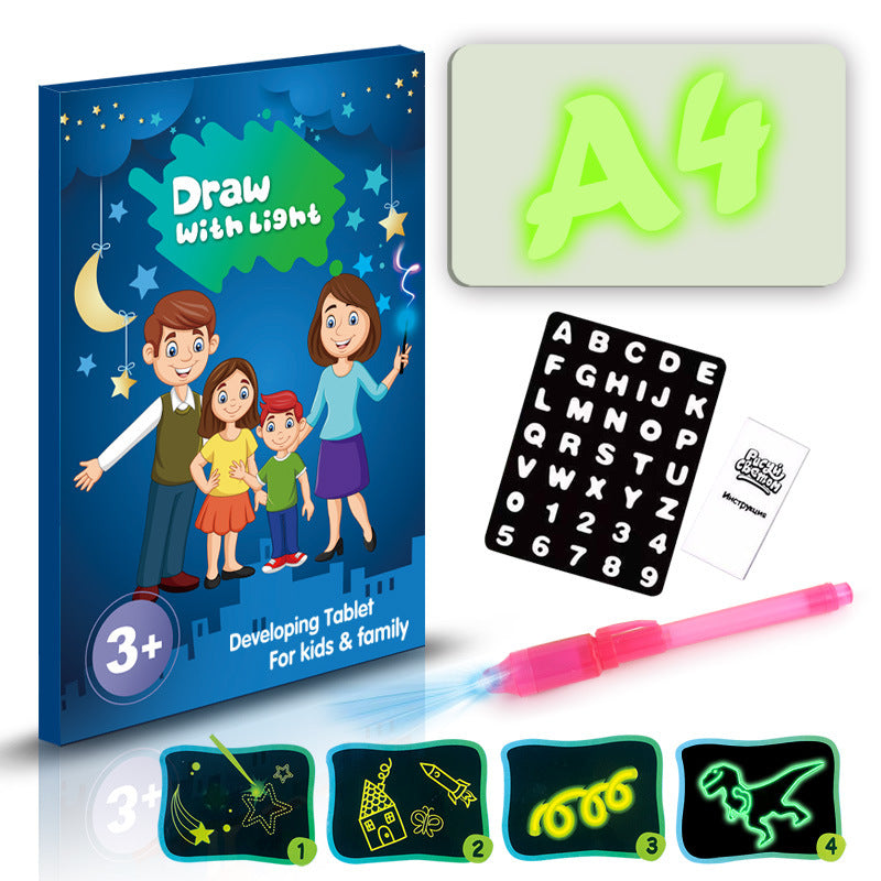 Toy Drawing Pad 3D Magic 8 Light Effects Puzzle Board Sketchpad (ONLINE ORDER ONLY)