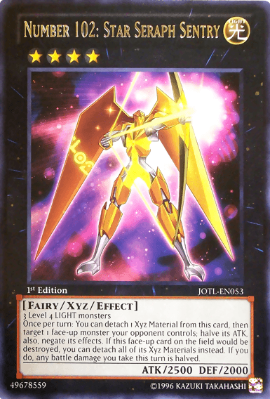 Number 102: Star Seraph Sentry [JOTL-EN053] Rare (ONLINE ORDER ONLY)