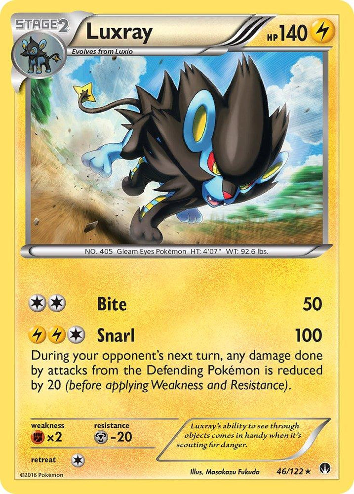 Luxray (46/122) (Cracked Ice Holo) [XY: BREAKpoint] (Online Only)