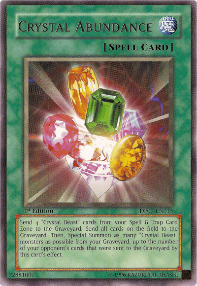 Crystal Abundance [DP07-EN015] Rare (ONLINE ORDER ONLY)