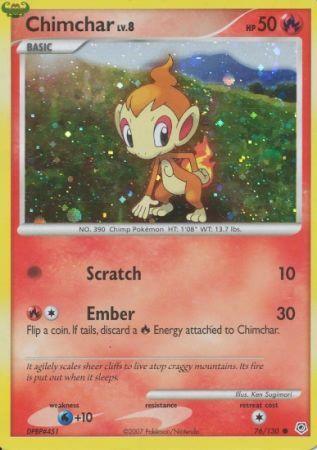 Chimchar (76/130) (Cosmos Holo) [Diamond & Pearl: Base Set] (Online Only)