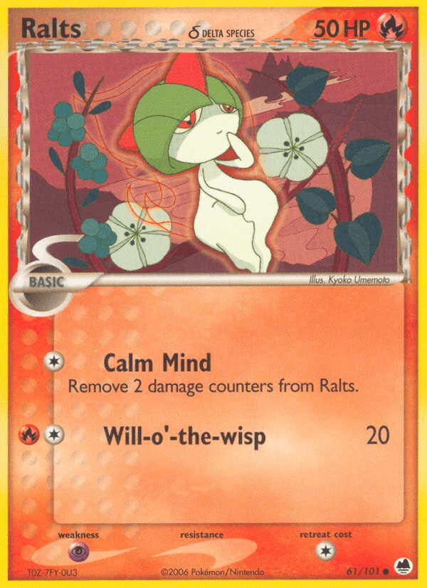 Ralts (61/101) (Delta Species) [EX: Dragon Frontiers] (Online Only)