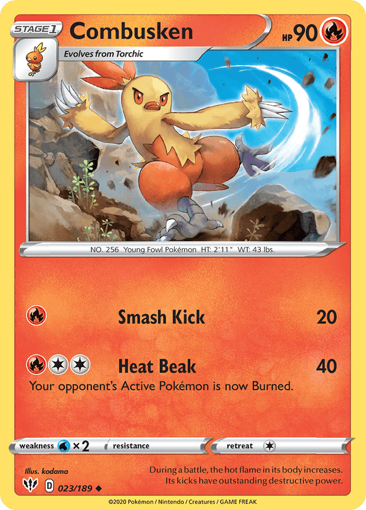Combusken (023/189) [Sword & Shield: Darkness Ablaze] (Online Only)