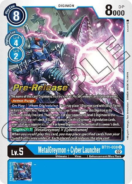 MetalGreymon + Cyber Launcher [BT11-030] [Dimensional Phase Pre-Release Promos] (ONLINE ORDER ONLY)