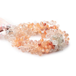 6x4-8x5mm Multi Color Sunstone faceted tear drop beads 8 inch 74 pieces (ONLINE ORDER ONLY)