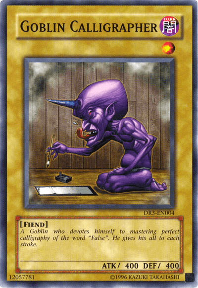 Goblin Calligrapher [DR3-EN004] Common (ONLINE ORDER ONLY)