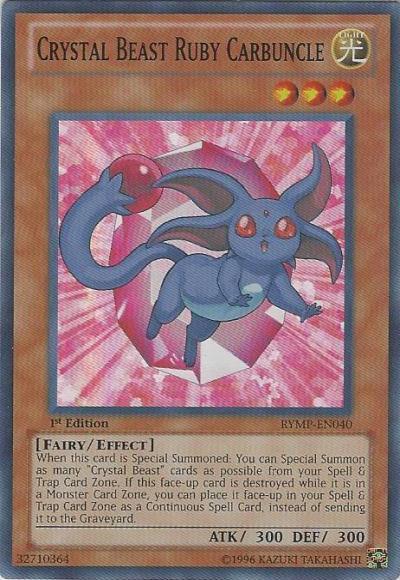 Crystal Beast Ruby Carbuncle [RYMP-EN040] Super Rare (ONLINE ORDER ONLY)