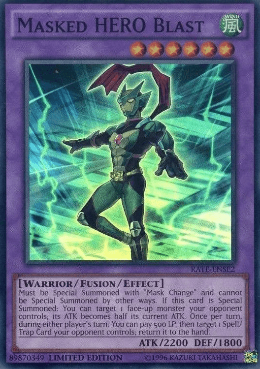 Masked HERO Blast [RATE-ENSE2] Super Rare (ONLINE ORDER ONLY)