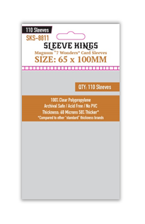 "7 Wonders" Magnum Card Sleeves (65x100mm) 110 Pack, 60 Micron, SKS-8811