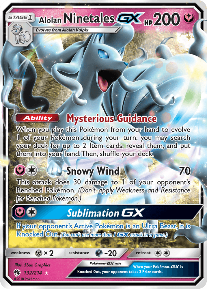 Alolan Ninetales GX (132/214) [Sun & Moon: Lost Thunder] (Online Only)