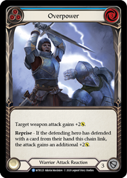 Overpower (Blue) [U-WTR125] (Welcome to Rathe Unlimited)  Unlimited Rainbow Foil - Anime Imports LLC