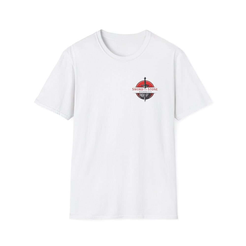 Sword and Stone Hobbies Logo T-Shirt - White (ONLINE ORDER ONLY)