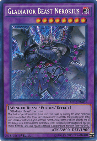 Gladiator Beast Nerokius [MP15-EN051] Secret Rare (ONLINE ORDER ONLY)