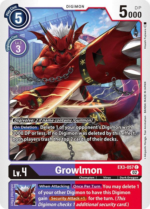 Growlmon [EX3-057] [Draconic Roar] (ONLINE ORDER ONLY)