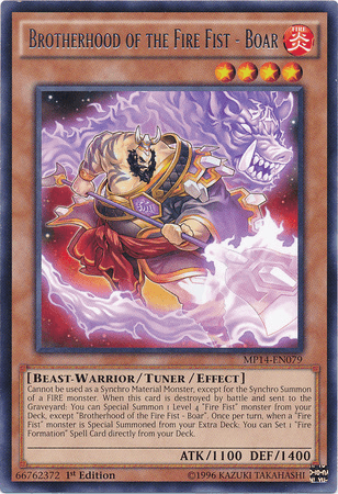 Brotherhood of the Fire Fist - Boar [MP14-EN079] Rare (ONLINE ORDER ONLY)