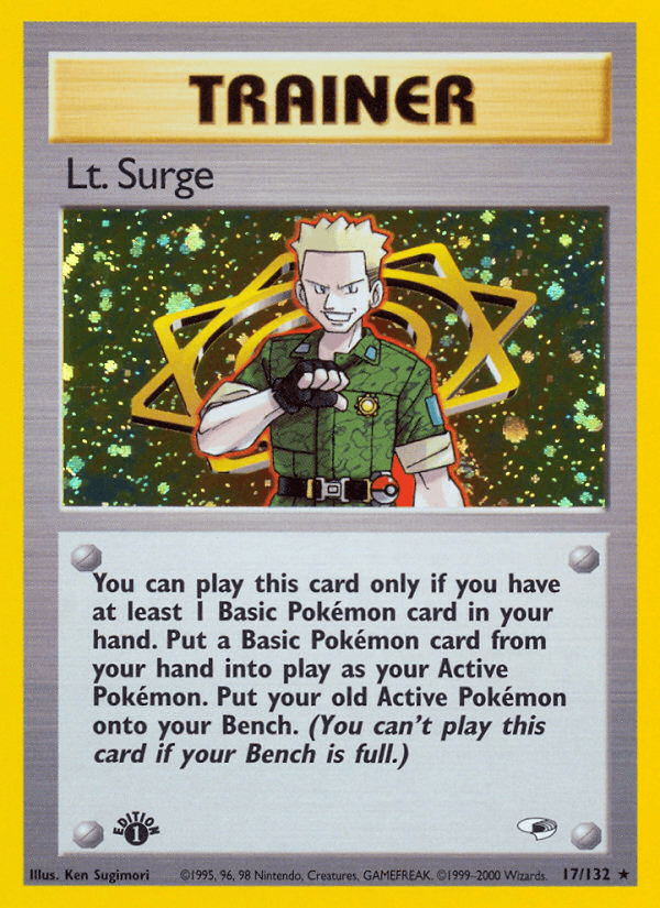 Lt. Surge (17/132) [Gym Heroes 1st Edition] (Online Only)