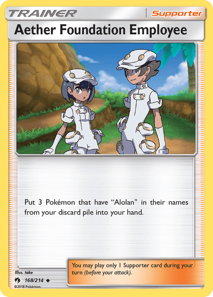 Aether Foundation Employee (168/214) [Sun & Moon: Lost Thunder] (Online Only)