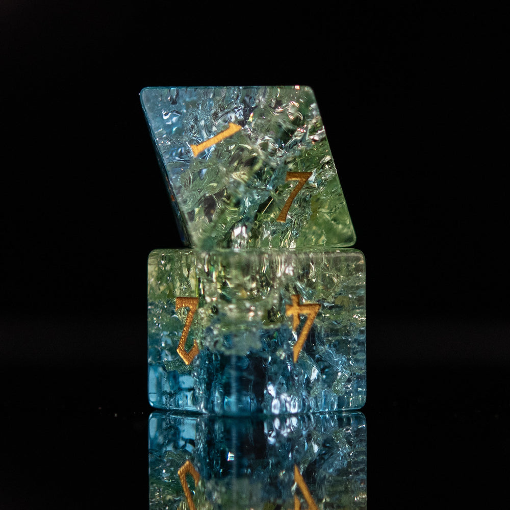 Calypso Shattered Glass Dice Set (ONLINE ORDER ONLY)