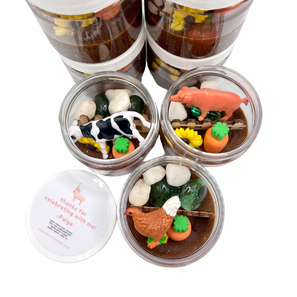 Fun Farm-Themed Play Dough Favors for Kids (ONLINE ORDER ONLY)
