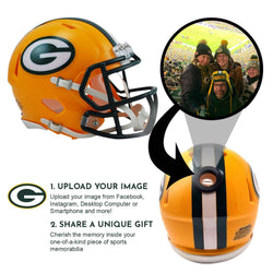 Green Bay Packers NFL Mini Helmet - Picture Inside (Online Order Only) (ONLINE ORDER ONLY)