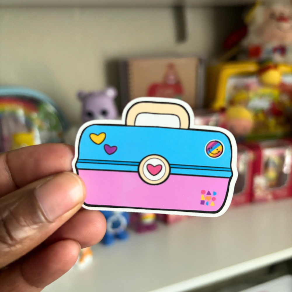 90's Makeup Case | Sticker Die Cut (ONLINE ORDER ONLY)